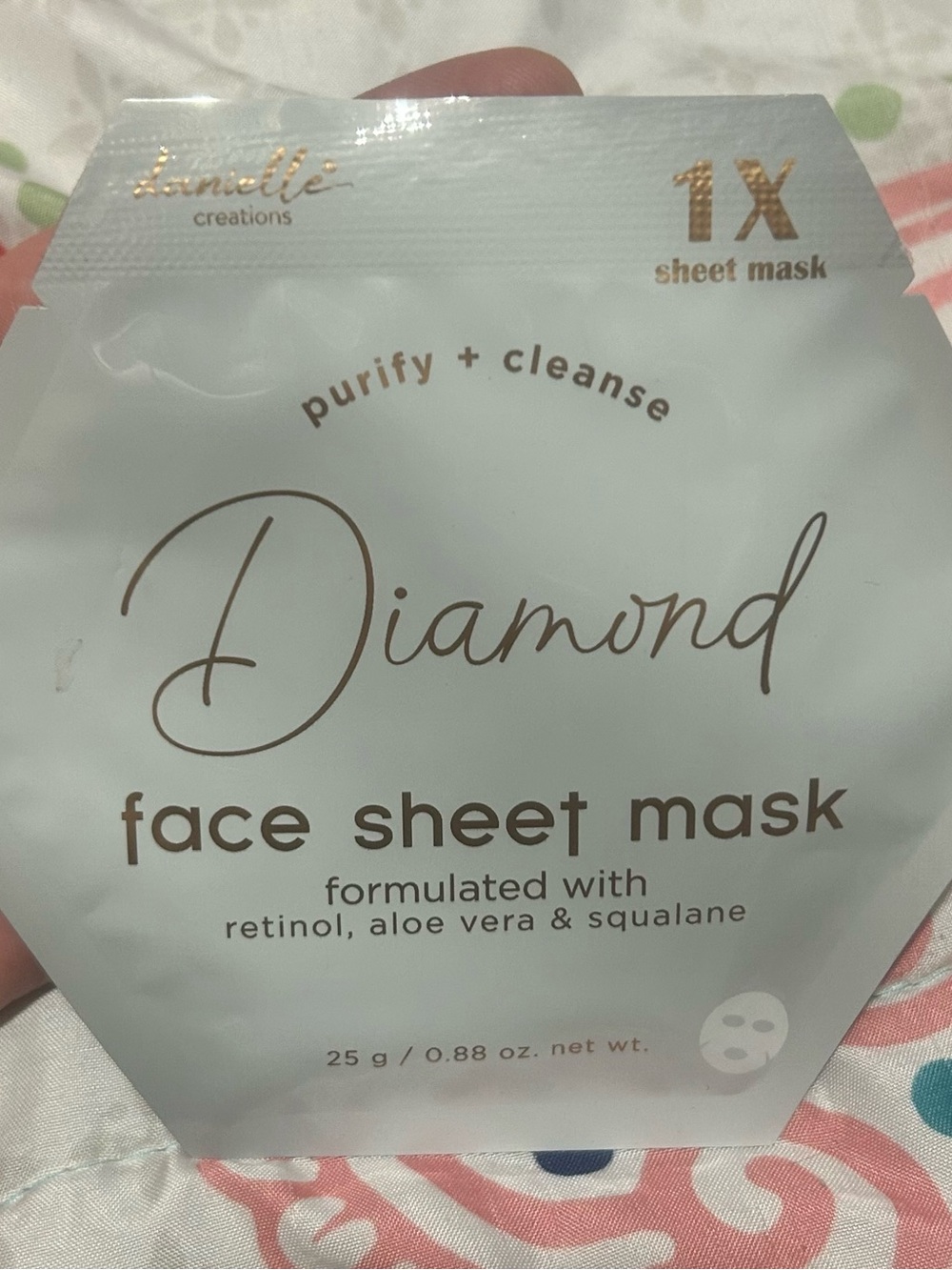 (3/$20) Diamond Purify + Cleanse Face Sheet Mask - White